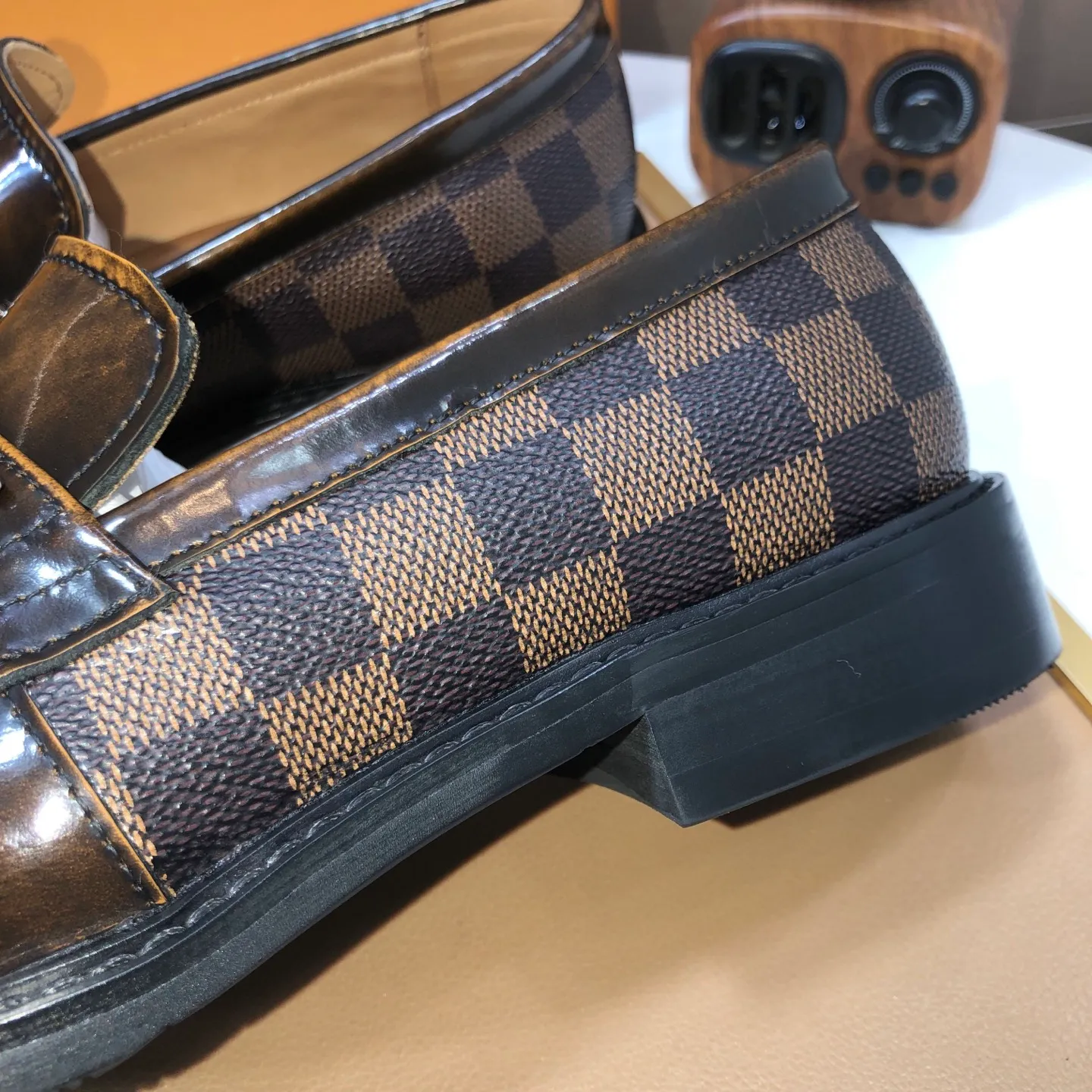 Men's shoes💰460💰【LOUIS VUITTON】(sheepskin lining) new cowhide LV formal shoes🎩🎩❗️🆘made one to one at the counter🎩original quality, imported cowhide upper➕full sheepskin lining➕original rubber outsole, {high quality visible}👣Size: 38-45 (45 custom-made)